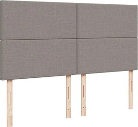 vidaXL Κρεβάτι Boxspring με Στρώμα Taupe 180x200 εκ. Υφασμάτινο