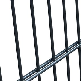 vidaXL Πόρτα Περίφραξης 2D (Μονή) Ανθρακί Γκρι 100x80 εκ.