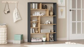 Βιβλιοθήκη Φυσικό / Ανθρακί FEUPAS 90x22x123.6