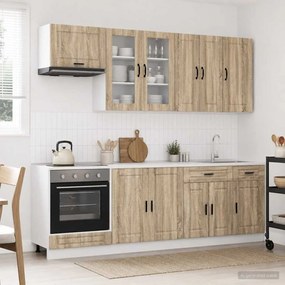 vidaXL Μονάδα κουζίνας PORTO 8 pcs Sonoma Δρυς Επεξεργασμένο Ξύλο