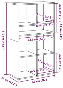 ΒΙΒΛΙΟΘΗΚΗ ARTISAN ΔΡΥΣ 66X31X112 ΕΚ. ΕΠΕΞΕΡΓΑΣΜΕΝΟ ΞΥΛΟ 860309