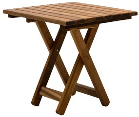 Τραπέζι κήπου Retto pakoworld μασίφ ξύλο οξιάς καρυδί εμποτισμού 45x45x48εκ - 237-000012