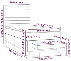 ΚΡΕΒΑΤΙ BOXSPRING ΜΕ ΣΤΡΩΜΑ ΜΑΥΡΟ 100 X 200 ΕΚ. ΥΦΑΣΜΑΤΙΝΟ 3136655