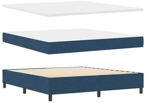 vidaXL Κρεβάτι με ελατήρια με στρώμα Μπλε 180 x 200 cm ύφασμα