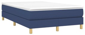 vidaXL Κρεβάτι Boxspring με Στρώμα Μπλε 120x200 εκ. Υφασμάτινο