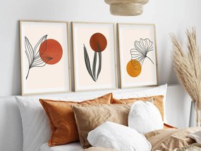 Decorative Framed MDF Painting (3 Pieces) Huhu215 - 50 x 70 Multicolor