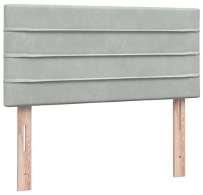 BOX SPRING ΚΡΕΒΑΤΙ ΜΕ ΣΤΡΩΜΑ ΑΝΟΙΧΤΟ ΓΚΡΙ 100X220 ΕΚ. ΒΕΛΟΥΔΙΝΟ 3318231