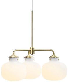 Φωτιστικό Οροφής Κρεμαστό Raito 3-Arm 57x55x300cm E27 White-Brass Dftp