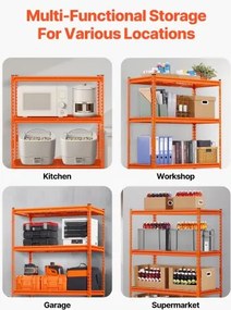 VEVOR Storage Shelves 4 Tier Adjustable Heavy Duty Garage Shelving Unit 2400 lbs