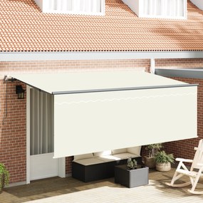 vidaXL Κατενάντα με Ρολό Κρεμ 350 x 200 x 120 εκ Ύφασμα, Μέταλλο
