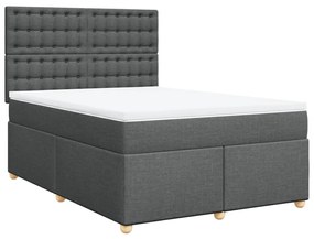 ΚΡΕΒΑΤΙ BOXSPRING ΜΕ ΣΤΡΩΜΑ ΣΚΟΥΡΟ ΓΚΡΙ 140X200 ΕΚ ΥΦΑΣΜΑΤΙΝΟ 3293618