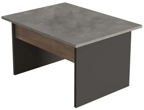 Τραπέζι Σαλονιού 956LCS1209 80x60x46,3cm Anthracite-Brown