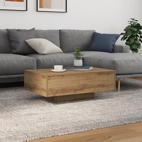 vidaXL Τραπέζι σαλονιού με LED φώτα Artisan Oak 85x55x31 εκ