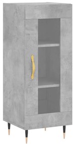 vidaXL Ντουλάπι Γκρι Σκυροδέματος 34,5x34x180 εκ. Επεξεργασμένο Ξύλο