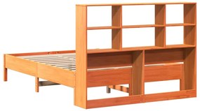 vidaXL Κρεβάτι Βιβλιοθήκη Χωρίς Στρώμα 120x200 εκ Μασίφ Ξύλο Πεύκου