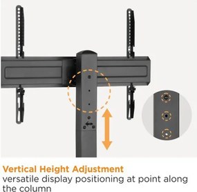 POWERTECH επιτραπέζια βάση τηλεόρασης PT-1328, 37-70", έως 40kg