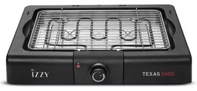 Izzy Επιτραπέζια Ηλεκτρική Ψησταριά Σχάρας 2400W BBQ Texas 2400 IZ-8102 Μαύρη 223785