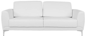 Καναπές Τριθέσιος KENZIE με PU Λευκό 190x81x81 εκ. 190x81x81 εκ.