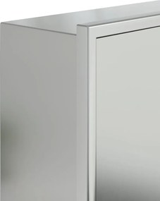 vidaXL Εσοχή Ντους Βουρστ. Ασήμι 62x32x9 εκ. Αν. Ατσάλι