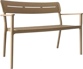 Παγκάκι διθέσιο Cadrin pakoworld cappuccino PP 117x60x83εκ