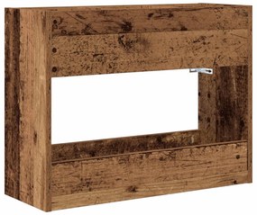 vidaXL Σχέδιο &amp; βάση αποθήκευσης Παλιό ξύλο 65 x 24 x 50 εκ
