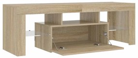 vidaXL Έπιπλο Τηλεόρασης με LED Sonoma Δρυς 120x35x40 εκ.