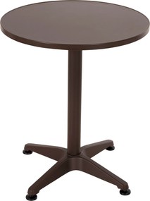 ΤΡΑΠΕΖΙ ΣΤΡΟΓΓΥΛΟ GOSS HM5974.02 ΑΛΟΥΜΙΝΙΟ ΚΑΦΕ Φ60x70Υεκ.