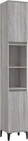 vidaXL Ντουλάπι Μπάνιου Γκρι Sonoma 30x30x190 εκ. Επεξεργασμένο Ξύλο