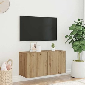 vidaXL Ντουλάπι Τοίχου Τηλεόρασης Artisian Δρυς 80 x 30 x 41 εκ.
