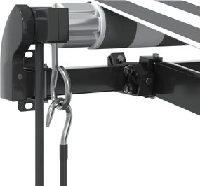 vidaXL Τέντα Πτυσσόμενη Αυτόματη με LED Ανθρακί / Λευκή 450x350 εκ.