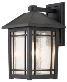 Φανάρι Απλίκα Φωτιστικό Τοίχου 1xE27 Μαύρο IP44 42cm Cedar Point QZ-CEDAR-POINT-L-BK Elstead Lighting QZ-CEDAR-POINT-L-BK Μαύρο