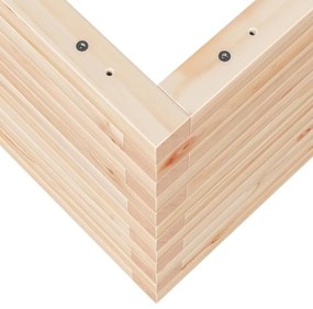 Ζαρντινιέρα Κήπου 70x40x45,5 εκ από Μασίφ Ξύλο Πεύκου - Καφέ