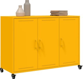 vidaXL Ντουλάπι Μουσταρδί 100,5x39x72 εκ. από Ατσάλι