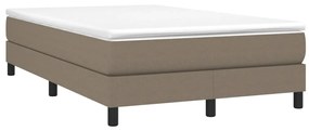 vidaXL Κρεβάτι Boxspring με Στρώμα Taupe 120x190 εκ. Υφασμάτινο