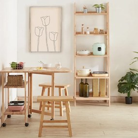 Ραφιέρα Nextdeco Natural μασίφ ξύλο Y180x60x45εκ.