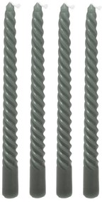 Κεριά Για Κηροπήγιο 25εκ. (Σετ 4τμχ) A-S Hugo Twist Green 207036H
