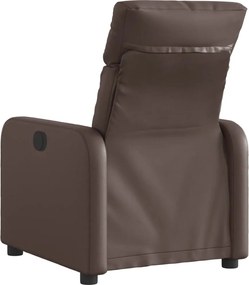 vidaXL Πολυθρόνα Ηλεκτρική Ανακλινόμενη Καφέ Συνθ. Δέρμα