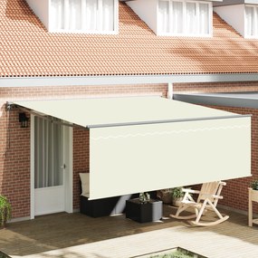 vidaXL Ανασυρόμενη Τέντα Κρεμ 350x250 εκ