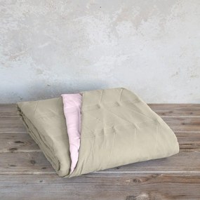 Κουβερλί Simple Pink - Light Brown Nima Μονό 160x240cm Microfiber