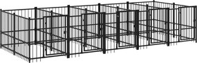 vidaXL Κλουβί Σκύλου Εξωτερικού Χώρου 9,38 μ² από Ατσάλι