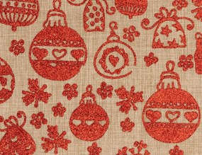ΕΟΡΤΑΣΤΙΚΌ ΤΡΑΠΈΖΙ JUTE FABRIC ROLL RED 28X300 ATMOSPHERA 191477
