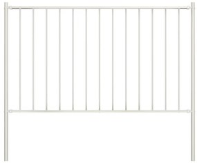 Πάνελ Περίφραξης Λευκό 1,7x1,25 μ. Ατσάλι Ηλεκτρ. Βαφή + Στύλοι - Λευκό