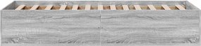 vidaXL Κρεβάτι δαπέδου Γκρι Sonoma 80 x 200 cm Επεξεργασμένο Ξύλο