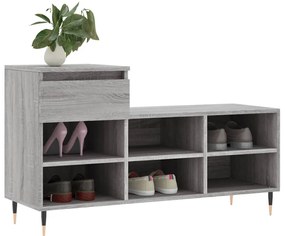 vidaXL Παπουτσοθήκη Γκρι Sonoma 102x36x60 εκ. από Επεξεργασμένο Ξύλο
