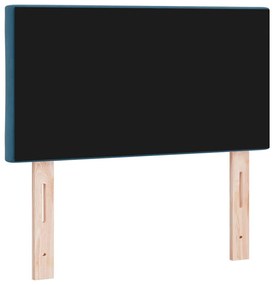 vidaXL LED κεφαλάρι Σκούρο Μπλε 80 cm Τεχνητό Δέρμα