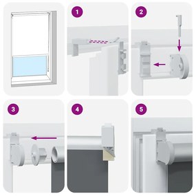 Roller Blind Blackout γκρί 135x130 cm Πλάτος υφάσματος 131,6cm 4011109