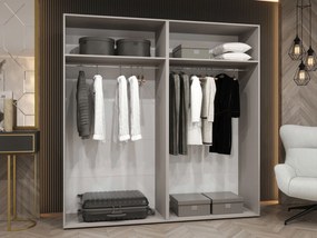 Ντουλάπα Mila II Τετράφυλλη-Μαύρο