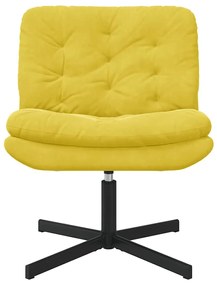 vidaXL Γυριστή Χαλαρωτική Καρέκλα Κίτρινο 63 x 75 x 76 εκ Βελούδο