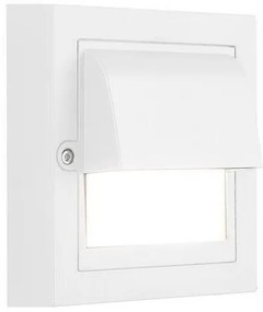 Απλίκα Φωτιστικό Τοίχου LED 6W 3CCT IP65 13,5x13,5cm Senario Pro Eurolamp-145-52124-Λευκό 145-52124