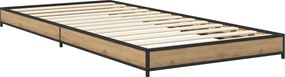 vidaXL Σκελετός Κρεβατιού Artisan Δρυς 80 x 200 cm Επεξεργασμένο Ξύλο